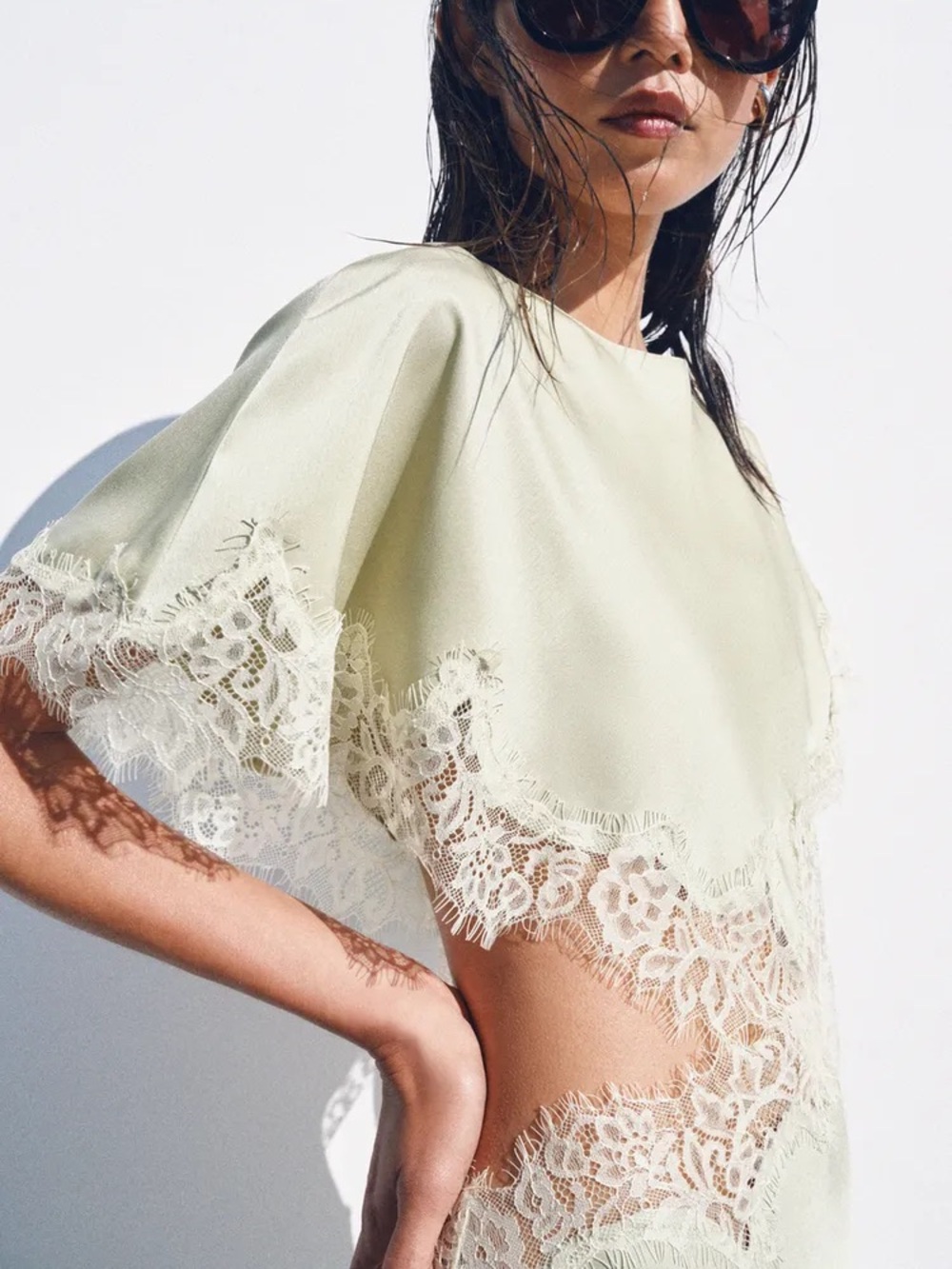 ZARA ZW COLLECTION CUT OUT LACE DRESS - Picture 5 of 11